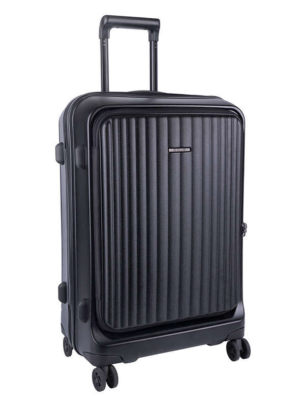 Cellini Tri Pak Medium 4 Wheel Trolley Case Black