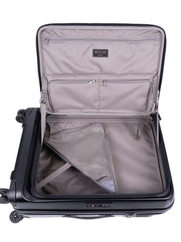 Cellini Tri Pak Medium 4 Wheel Trolley Case Black