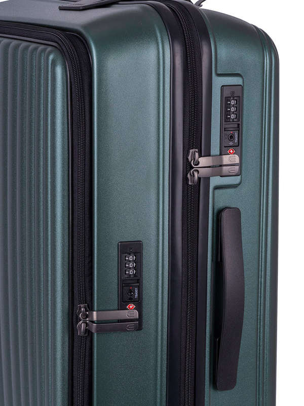 Cellini Tri Pak Medium 4 Wheel Trolley Case Green