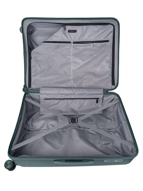 Jo Borkett Gatsby Medium 4 Wheel Trolley Case Green