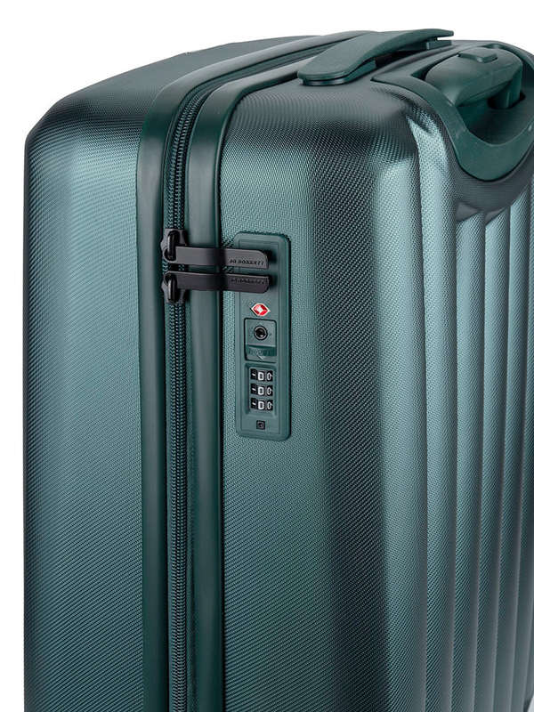Jo Borkett Gatsby 4 Wheel Trolley Carry On Green