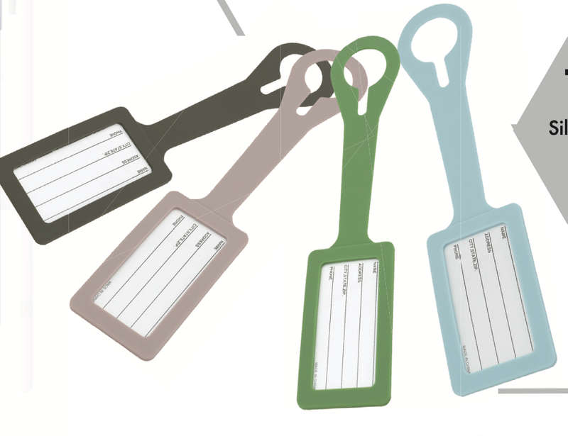 Rubber Silicone Luggage Tags 2 pack