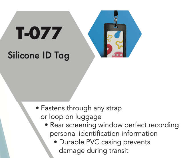 Rubber Silicone Luggage Tags 2 pack