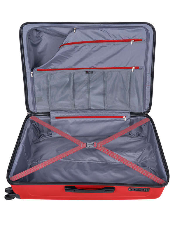 Cellini Flexilite Large 4 Wheel Trolley Case Red
