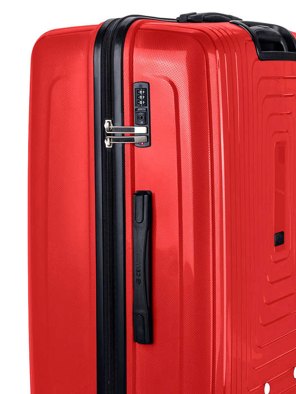 Cellini Flexilite Large 4 Wheel Trolley Case Red