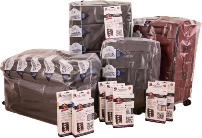 Cellini Xpedition 3 piece set Red + FREE Large & medium Plastic luggage protector cover