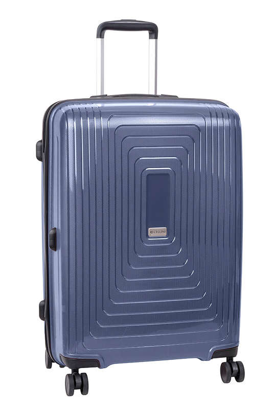 Cellini Flexilite Medium 4 Wheel Trolley Case Blue