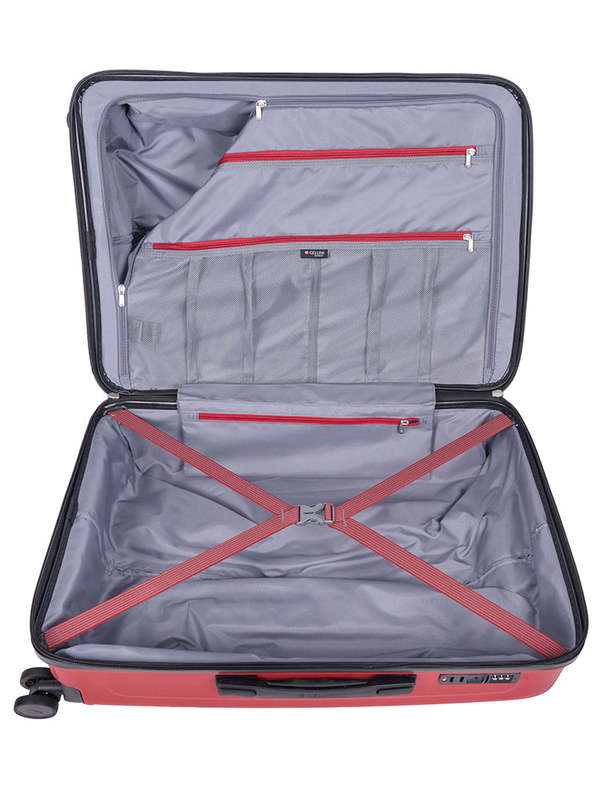 Cellini Flexilite Medium 4 Wheel Trolley Case Red