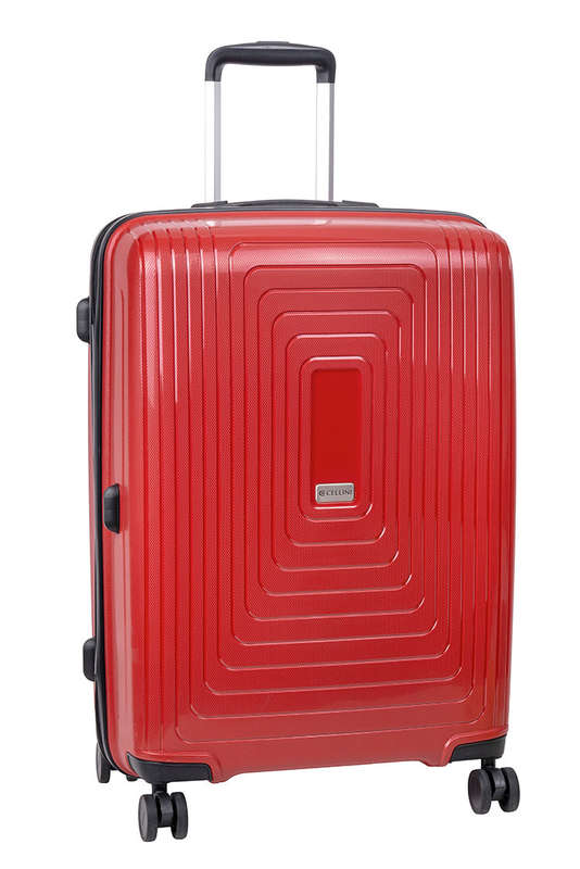 Cellini Flexilite Medium 4 Wheel Trolley Case Red