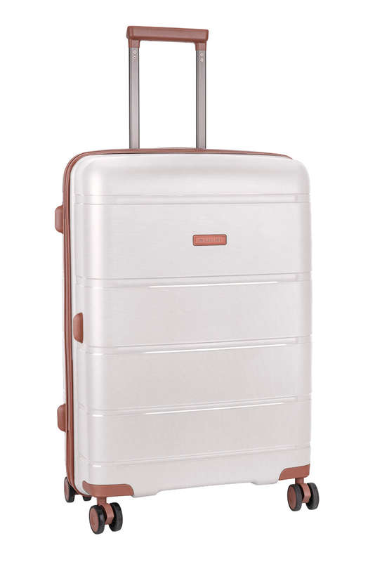 Cellini Monte Carlo Medium 4 Wheel Trolley Case White