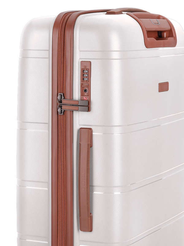 Cellini Monte Carlo Medium 4 Wheel Trolley Case White