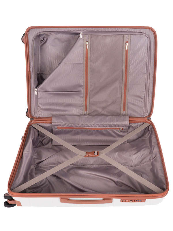 Cellini Monte Carlo Medium 4 Wheel Trolley Case Tan