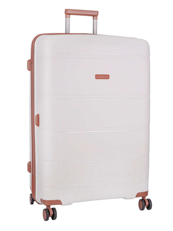 Cellini Monte Carlo Large 4 Wheel Trolley Case White