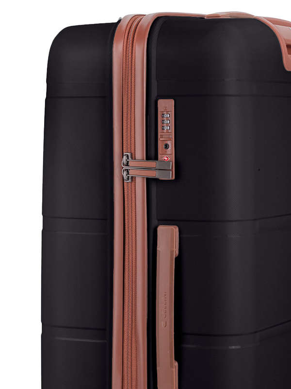 Cellini Monte Carlo Large 4 Wheel Trolley Case Tan