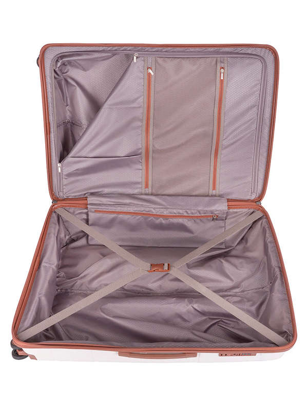 Cellini Monte Carlo Large 4 Wheel Trolley Case White