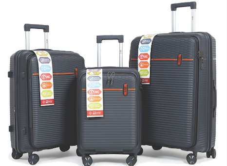 Travel Mate Polyprop Zipper 3 piece Luugage Navy