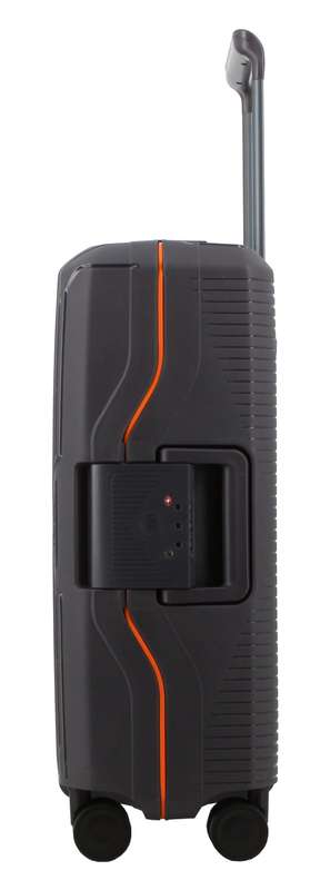Pierre Cardin Cannes Case 65cm Medium Luggage Charcoal/Orange