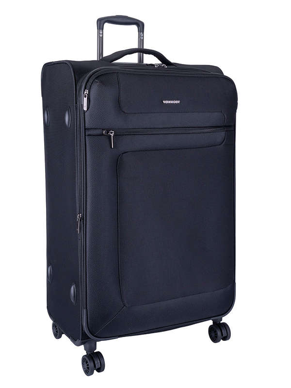 Voyager Istria Large 4 Wheel Trolley Case Black