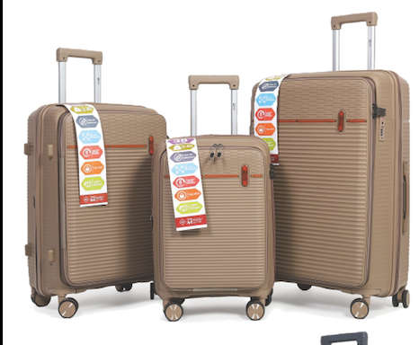 Travel Mate Polyprop Zipper 3 piece Luugage Sand