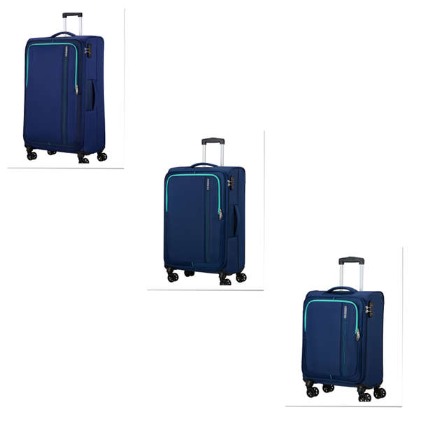 American Tourister Sea Seeker Spinner 3 piece set Navy