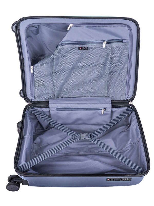 Cellini Flexilite 4 Wheel Trolley Carry On Blue