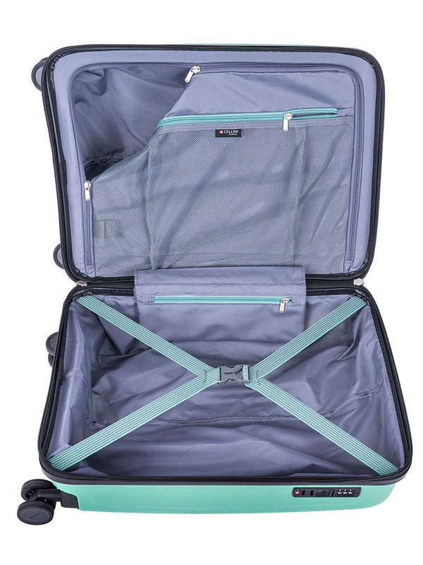 Cellini Flexilite 4 Wheel Trolley Carry On Green