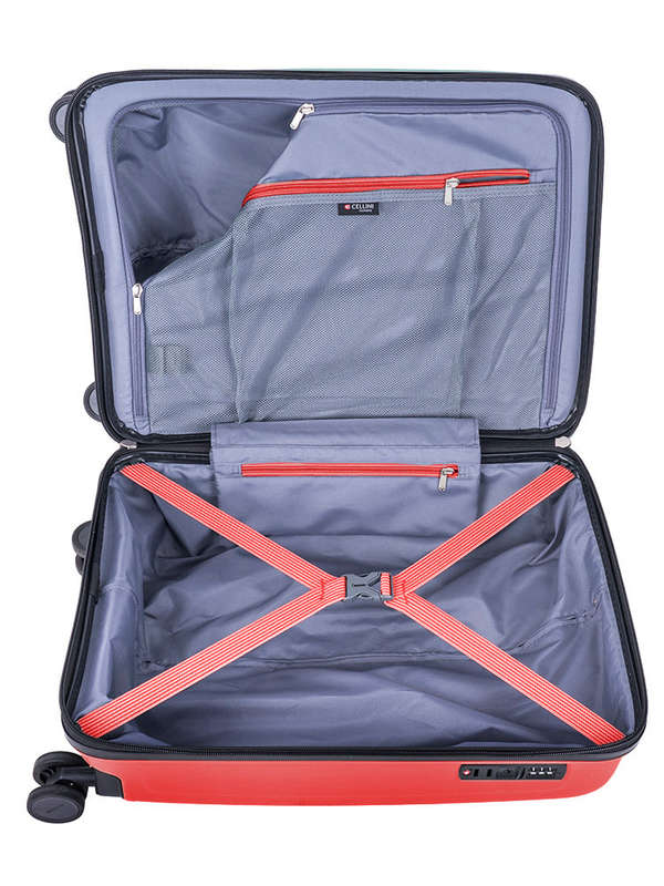 Cellini Flexilite 4 Wheel Trolley Carry On Red