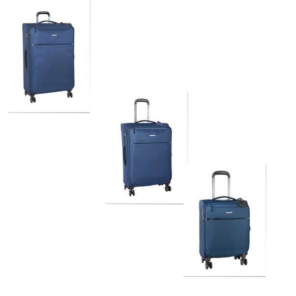 CELLINI SMARTCASE 3 PIECE SPINNER TROLLEY SET BLUE