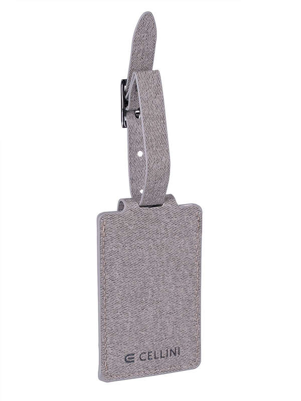 Cellini Pu Luggage Tag Grey