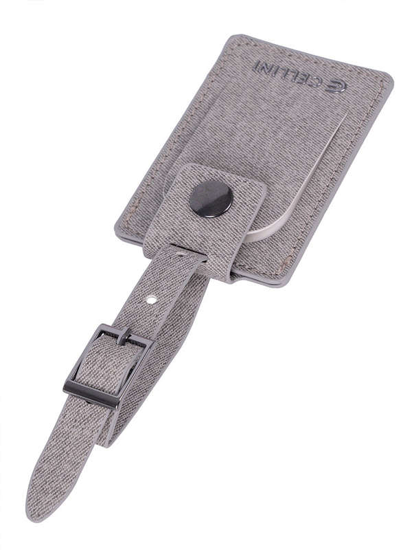 Cellini Pu Luggage Tag Grey