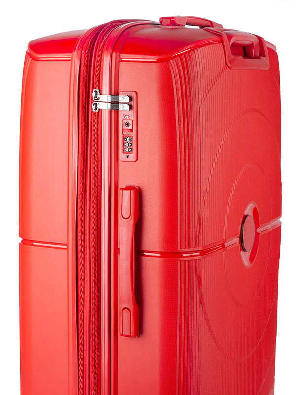 Voyager Aeon Large 4 Wheel Trolley Case Red