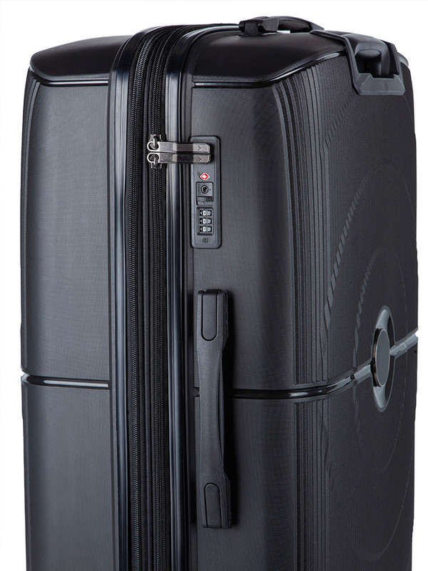 Voyager Aeon Large 4 Wheel Trolley Case Black