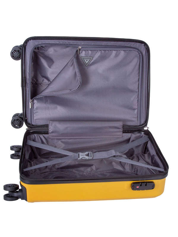 Voyager Mahe 4 Wheel Trolley Carry On Dark Yellow