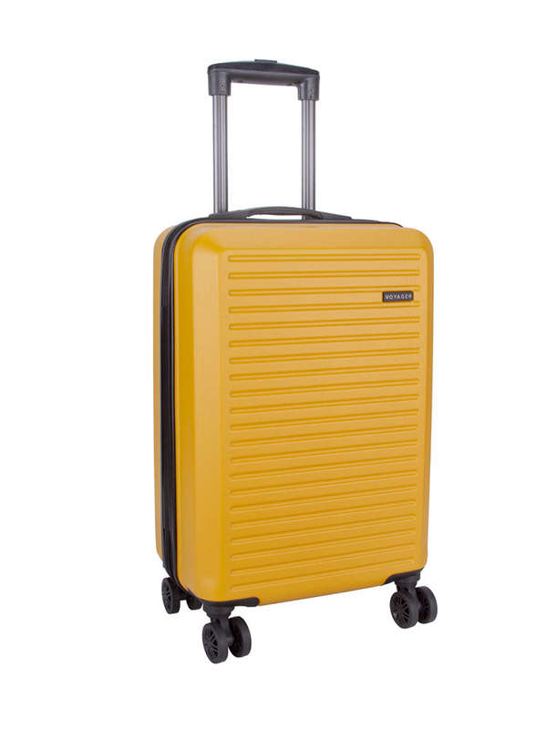 Voyager Mahe 4 Wheel Trolley Carry On Dark Yellow