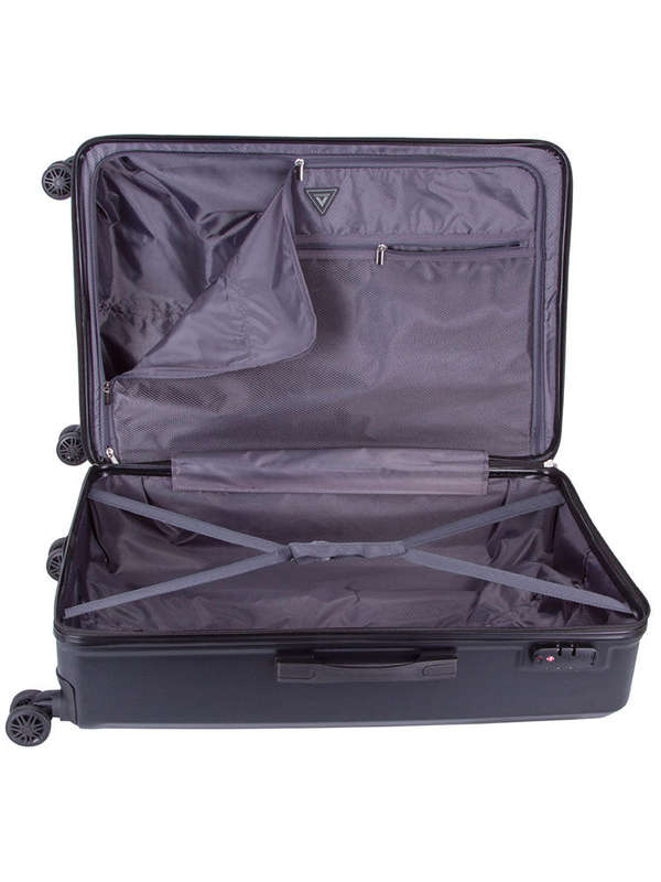 Voyager Mahe Large 4 Wheel Trolley Case Black