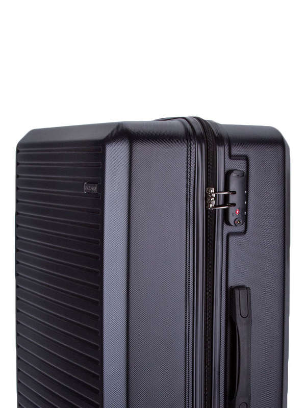 Voyager Mahe Large 4 Wheel Trolley Case Black