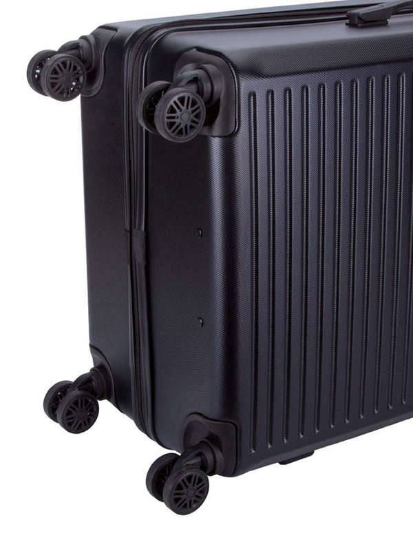 Voyager Mahe Large 4 Wheel Trolley Case Black