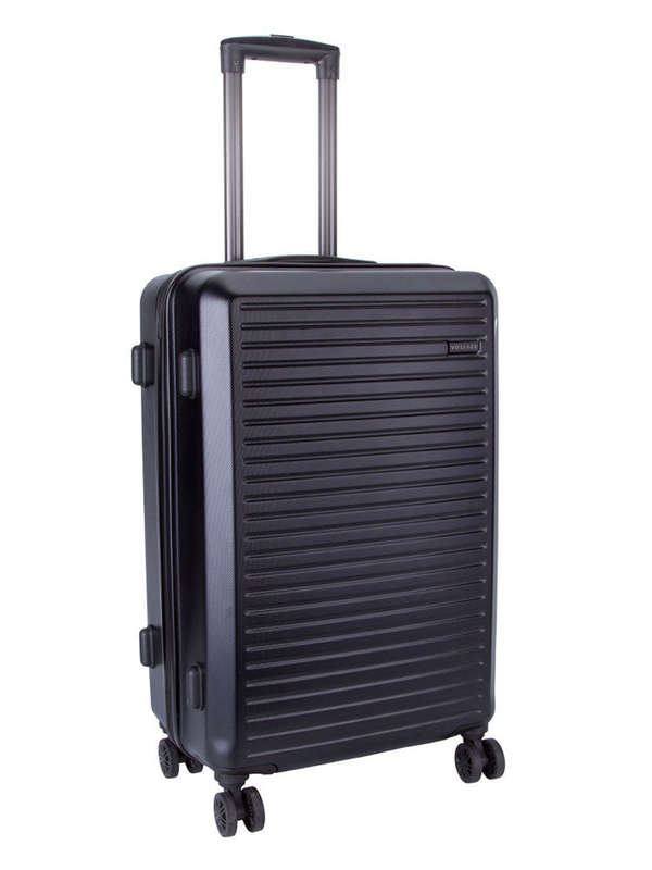Voyager Mahe Medium 4 Wheel Trolley Case Black