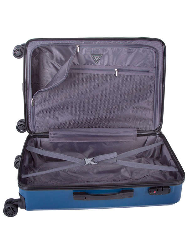 Voyager Mahe Medium 4 Wheel Trolley Case Navy