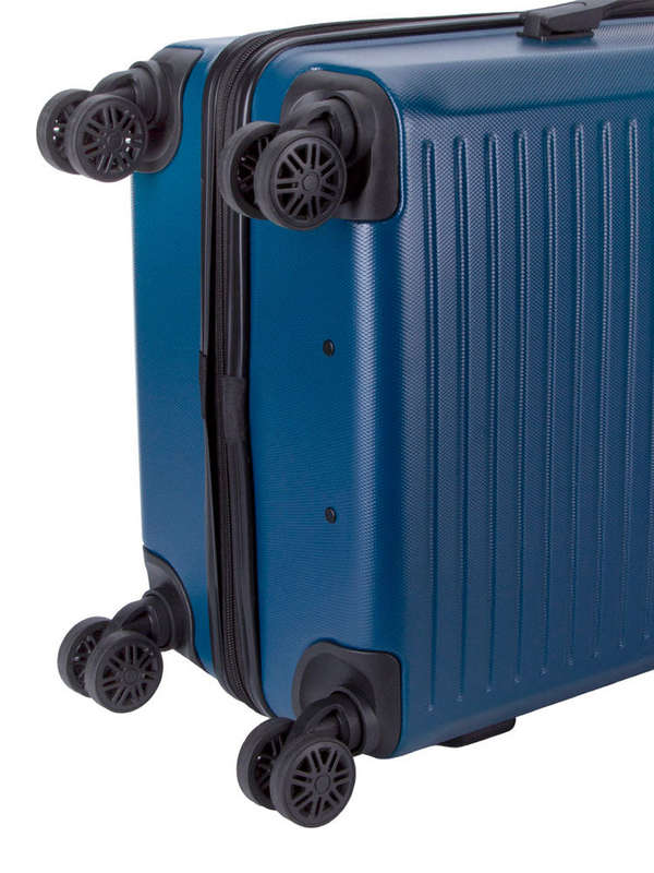 Voyager Mahe Medium 4 Wheel Trolley Case Navy