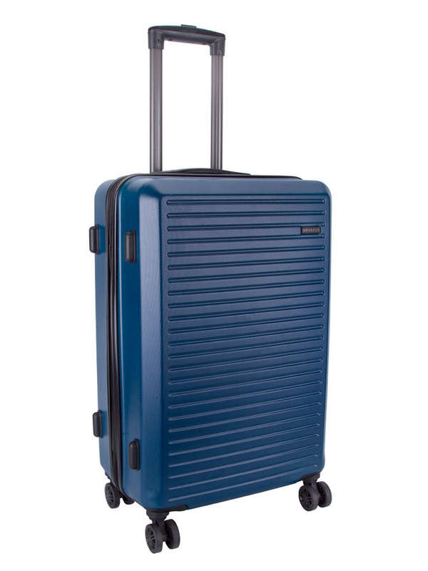 Voyager Mahe Medium 4 Wheel Trolley Case Navy