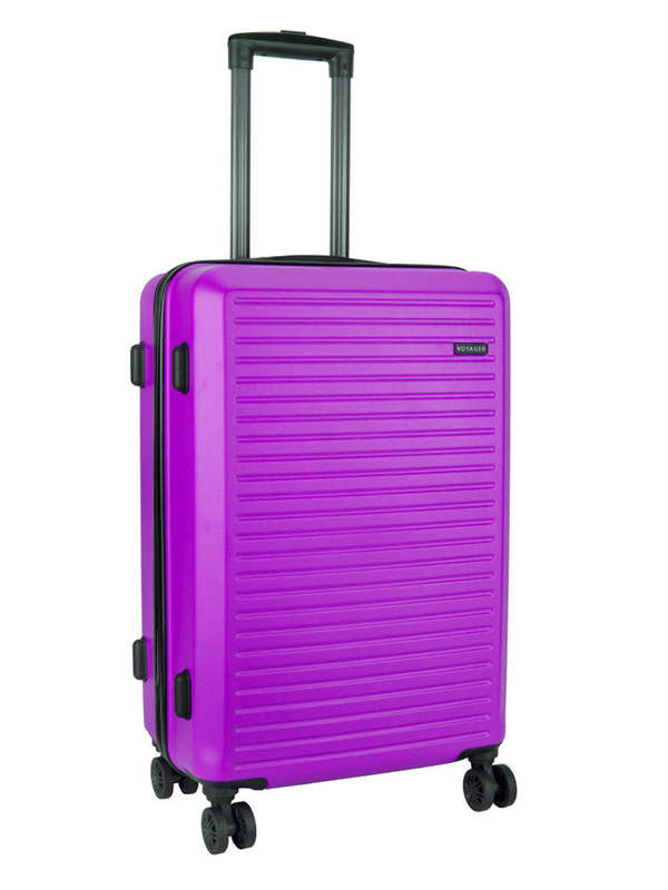 Voyager Mahe Medium 4 Wheel Trolley Case Purple