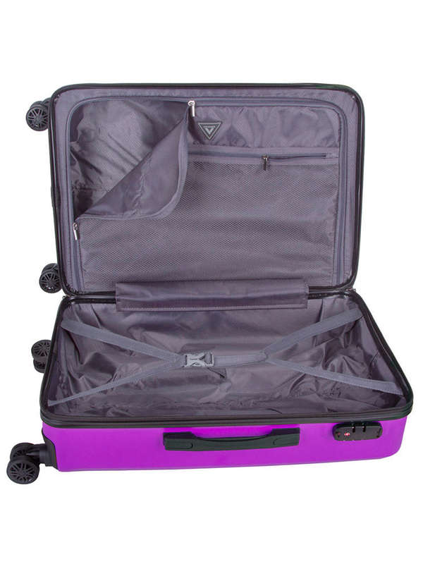 Voyager Mahe Medium 4 Wheel Trolley Case Purple