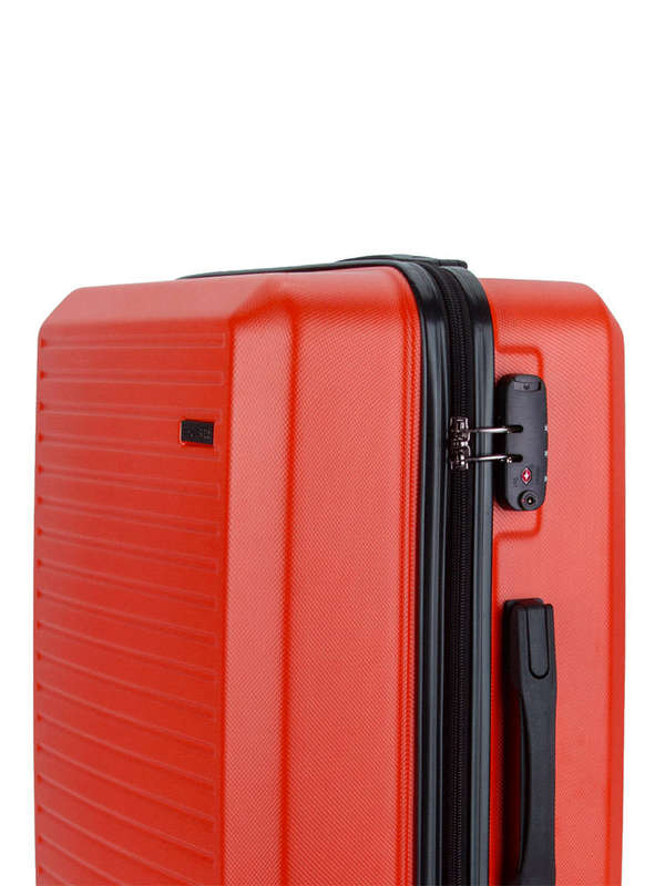 Voyager Mahe Large 4 Wheel Trolley Case Orange