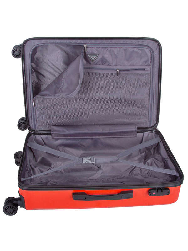 Voyager Mahe Large 4 Wheel Trolley Case Orange