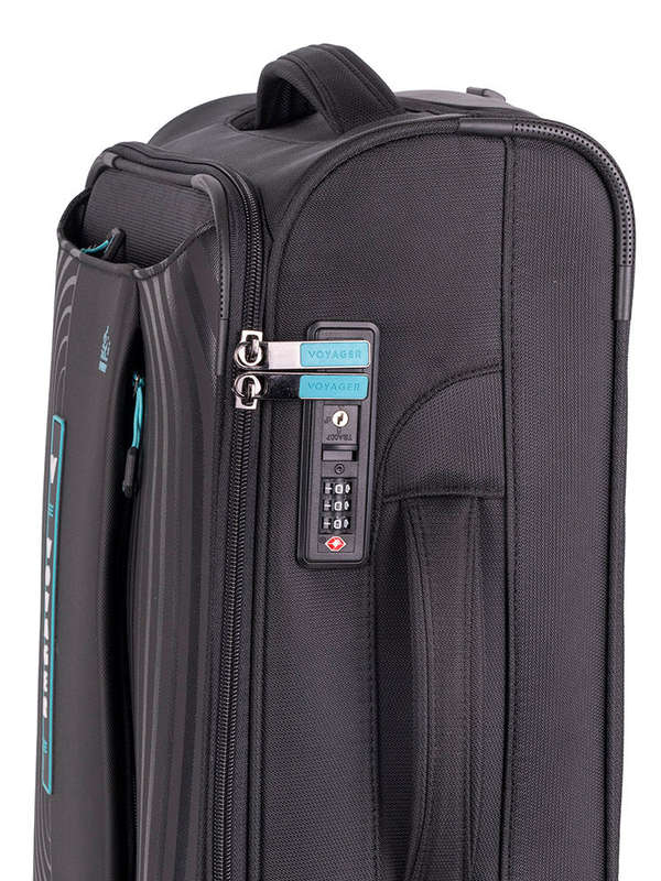 Voyager Synergy 4 Wheel Carry On Trolley Black