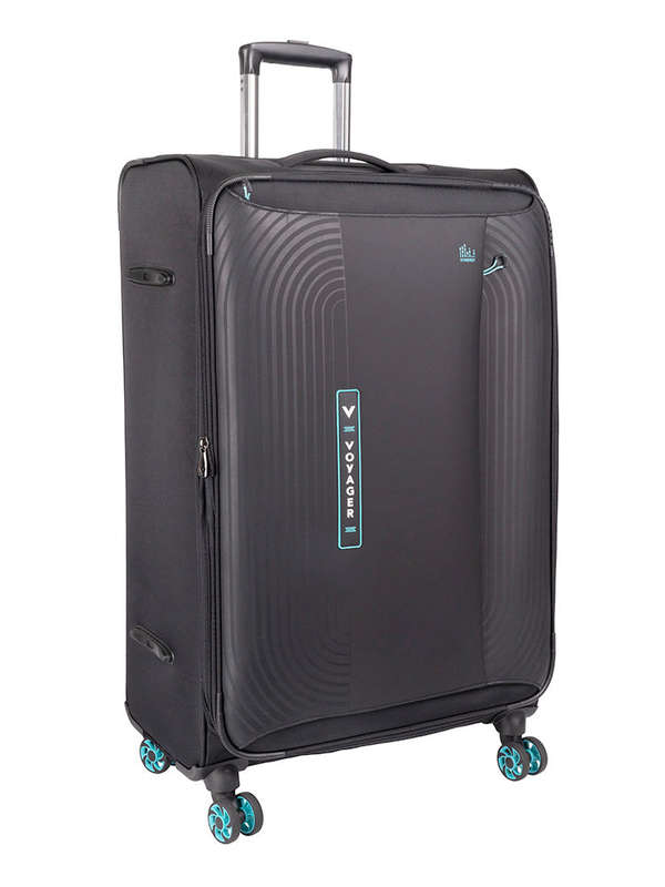 Voyager Synergy Large 4 Wheel Trolley Case Black