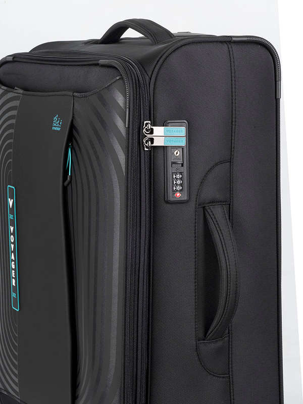 Voyager Synergy Medium 4 Wheel Trolley Case Black