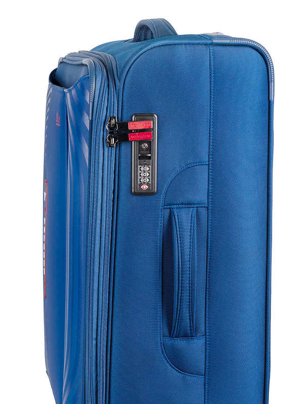 Voyager Synergy Medium 4 Wheel Trolley Case Navy