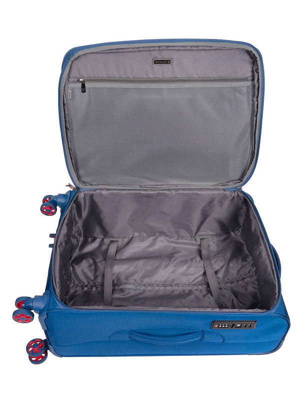 Voyager Synergy Medium 4 Wheel Trolley Case Navy